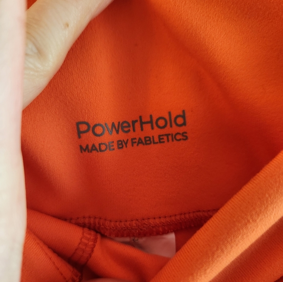 Fabletics Define PowerHold® Passion Orange High-Waisted 7/8 Leggings - Size XL - Picture 7 of 10